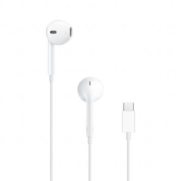 Apple Casti APPLE EarPods, Cu Fir, In-ear, Microfon, Conector USB-C, alb