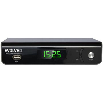 Evolveo Media Playere Evolveo DT-3065-T2-HEVC Omega II Set-top Box , DVB-T2, FHD, Wifi, Negru