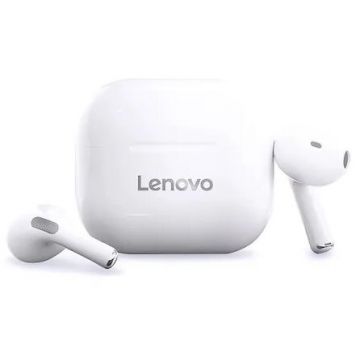 Lenovo Casti Bluetooth Lenovo LivePods LP40, SinglePoint, Alb