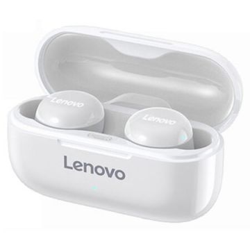 Lenovo Căști bluetooth Stereo Lenovo LP11, v5.0, TWS, microfon + carcasă de încărcare, Sport, alb