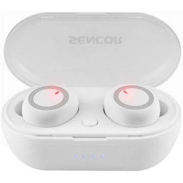 Sencor Căști fără fir Bluetooth Sencor,Unitate driver: Ø 10 mm Impedanta: 16 Ω +/- 10 % Gama de frecventa: 20 Hz - 20 kHz Sensibilitate: 100 dB +/- 3 dB /1 mW (SPL la 1 KHz) Sensibilitate microfon: -42 dB±3dB Baterie : 3,7V 50mAh Li-ion; Bază 3,7V 400 m