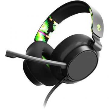 Casti Gaming Skullcandy Slyr Digi-Hype, Jack 3.5mm, PC, Xbox, Nintendo, PlayStation 4, PlayStation 5 (Negru/Verde)