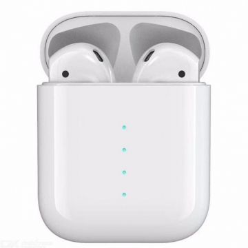 Casti Bluetooth i100 TWS Teschstar®, BT5.0, Wireless, Incarcare QI, Earbuds, Touch, Albe