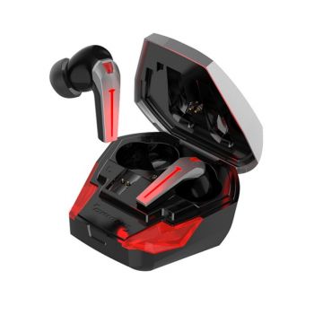 Casti Bluetooth pentru Gaming Techstar® K80, Bluetooth 5.0, Microfon, Control prin atingere, Indicator LED, Rezistente la apa, potrivite pentru jocuri video/fitness/birou, Carcasa Magnetica, Negru