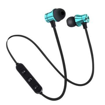 Casti Wireless Bluetooth Sport BT4, Waterproof, Tip In-Ear Headset, Microfon Incorporat, Albastru