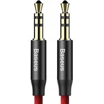 Cablu audio Baseus Yiven M30, 2x Mini Jack 3.5mm, nylon, 150cm, Negru