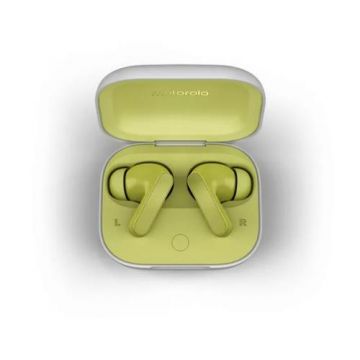 Casti True Wireless Motorola MOTO Buds Guitar, Bluetooth, In-Ear, Smart ANC, Dolby Atmos, Sunet Bose (Verde)