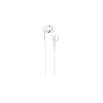 Casti Stereo In-ear Motorola Earbuds 105, Jack 3.5mm, Difuzor 10mm, Cablu 1.2m, Microfon, Control pe fir (Alb)