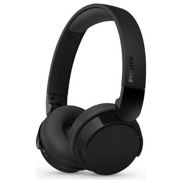 Casti Stereo Wireless Philips TAH3209BK/00, Bluetooth, Autonomie 25 ore, Pliabile, Supra-auriculare (Negru)