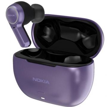 Casti True Wireless In-ear Nokia TWS-842W, Bluetooth, ANC, Clear Voice Capture, Google Fast Pair, IPX4 (Violet)