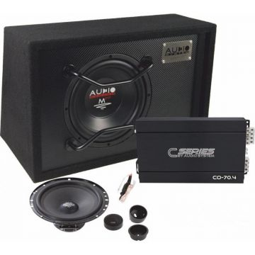 PACHET AMPLIFICATOR , DIFUZOARE, SUBWOOFER R M10 EVO BR+DIFUZOARE MX 165 EVO+AMPLIFICATOR CO-70.4