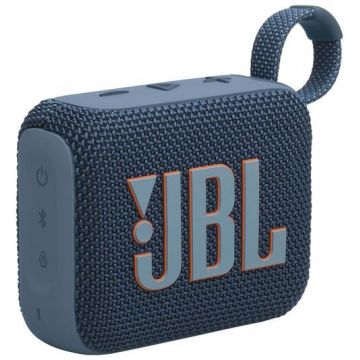 Boxa portabila JBL Go 4, 4.2 W, Bluetooth, Autonomie 7 ore, IP67 (Albastru)