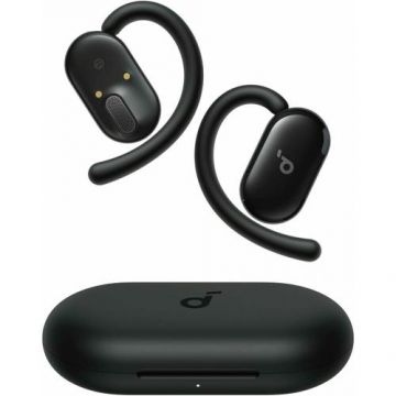 Casti alergare True Wireless Open-Ear Anker Soundcore V20i, Autonomie 36 ore, IP55, Bluetooth 5.4 (Negru)