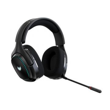 Casti Gaming Wireless Acer Predator Galea 550, Bluetooth + 2.4GHz, Autonomie 12 ore, Microfon detasabil (Negru)