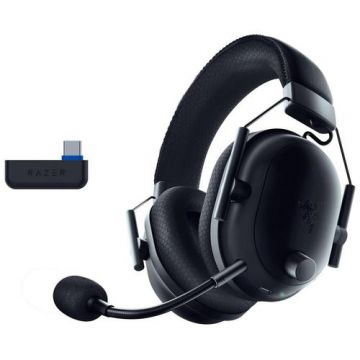 Casti Gaming Wireless Razer BlackShark V2 Pro pentru PlayStation, Bluetooth 5.2, Autonomie 70 ore, Anulare zgomot pasiv, Tempest 3D Audio PS5™ (Negru)