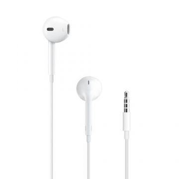 Casti Stereo In-Ear Apple EarPods MWU53ZM/A, Jack 3.5mm, Control pe fir, Microfon (Alb)