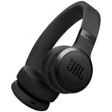 Casti Stereo Wireless On-ear JBL LIVE 670NC, True Adaptive NC, Bluetooth, Multi-Point, Autonomie 65 ore (Negru)