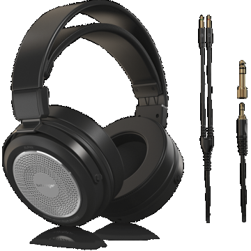 Casti Studio Hi-Fi Behringer ALPHA, Open-Back, Jack 3.5/6.3mm, Difuzor 50mm, Cablu 3m (Negru)