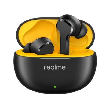 Casti True Wireless Realme T110, Bluetooth, AI ENC, Google Fast Pair, Control tactil, IPX5 (Negru)