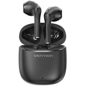 Casti Vention In-Ear, Elf Earbuds E02 TWS Bluetooth 5.3 Black