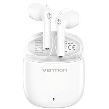 Casti Vention In-Ear, Elf Earbuds E02 TWS Bluetooth 5.3 White