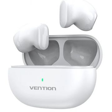 Casti Vention In-Ear, Tiny T12 TWS Bluetooth 5.3 White