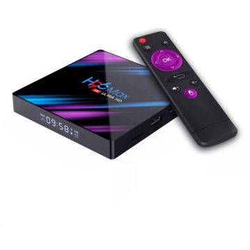 H96 Media player TV Box H96 MAX Android 9, 4GB RAM,64GB ROM, Mini PC 4K,Bluetooth, Netflix, Skype, Zoom