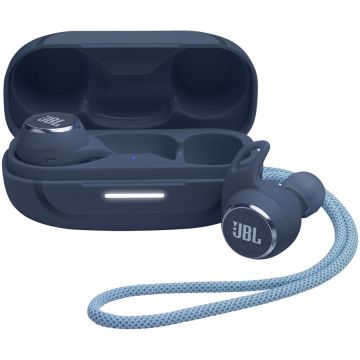 JBL Casti audio in-ear JBL Reflect Aero TWS, True wireless, Bluetooth, Noise cancelling, 6 microfoane, IP68, Albastru