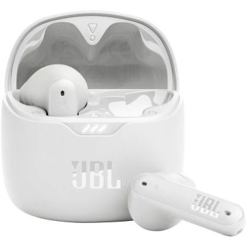 JBL Casti audio in ear JBL Tune Flex, True Wireless, Bluetooth, Active Noise Cancelling, IPX4, JBL Sound Fit, Alb