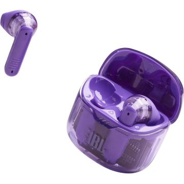 JBL Casti audio in ear JBL Tune Flex, True Wireless, Bluetooth, Active Noise Cancelling, IPX4, JBL Sound Fit, Violet Transparent