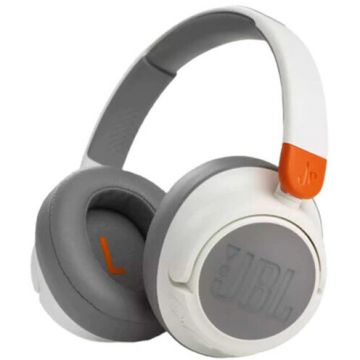 JBL Casti audio over-ear pentru copii JBL JR460NC, Bluetooth, Active Noise Cancelling, Microfon, Alb