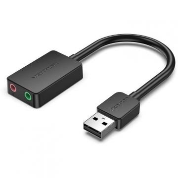 Placa De Sunet 2 USB External Sound Card 0.15M Negru