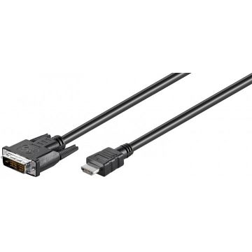 cablu hdmi-d 19p tata - dvi-d 18+1p single link tata 1m