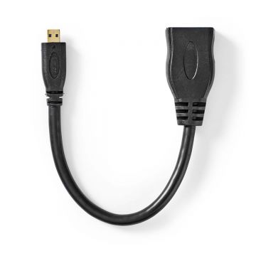 cablu hdmi de mare viteza, hdmi conector cu ethernet, 4k30hz, 0.2 m, negru, nedis