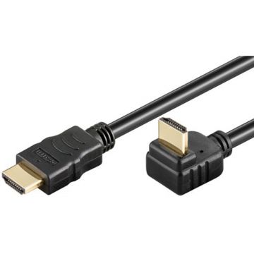 cablu hdmi hispeed cu ethernet 90° 2m 4k 30hz goobay