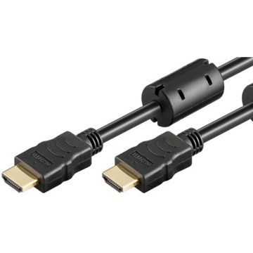 cablu hdmi tata - hdmi tata cu ethernet contacte aurite 10m goobay