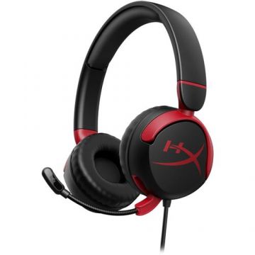 Casti gaming HyperX Cloud Mini, Compatibil Nintendo Switch/Xbox/Playstation, Jack 3.5 mm, Negru