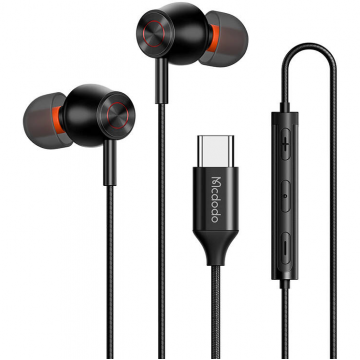 Casti HP-3490 In-Ear USB-C  1.2m Negru