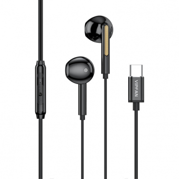 Casti VFAN M11 USB-C  In-Ear  12mm TPE Negru