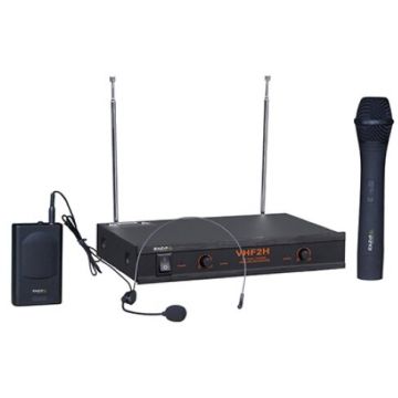 Set 2 Microfoane Wireless Mana Casca Negru