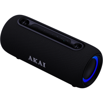 Akai Boxa Portabila Akai ABTSW-40, 15W, Bluetooth, TWS, IPX5, Negru