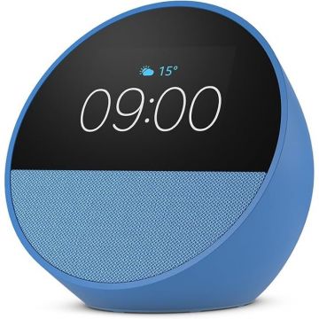 Amazon Echo Spot 2024, ceas cu alarmă inteligent cu sunet vibrant + Alexa, Ocean Blue