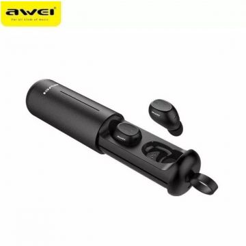 AWEI Bluetooth headphones 5.0 T55 TWS + dock station black