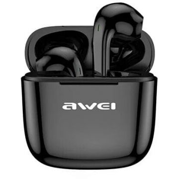 AWEI Casti Audio In-Ear Wireless Awei T26, carcasa cu Incarcare, 600mAh, Negru