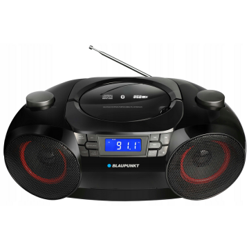 Blaupunkt Radio player portabil Blaupunkt Boombox, FM/CD/MP3/USB/AUX, Negru