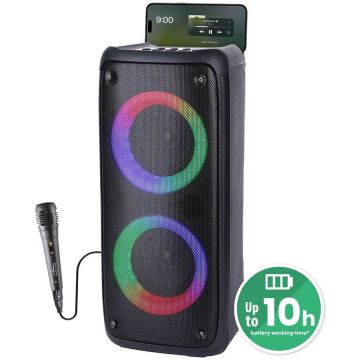 Boxa Portabila Bluetooth Funbox MT3181 LED Microfon Negru