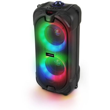 Boxa Portabila EP157 BT FM LED RGB 10W Negru