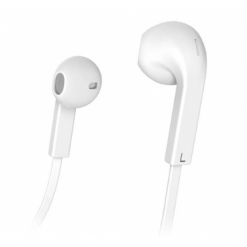 Casti Advance Earbuds Microfon Alb