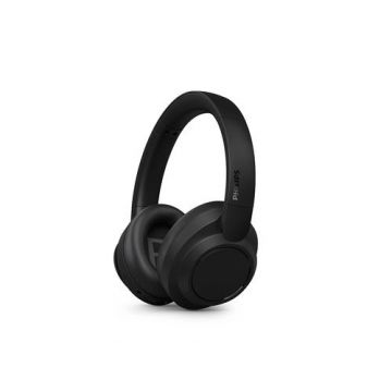 Casti Stereo Wireless Philips Seria 6000 TAH6509BK/00, Bluetooth, ANC Pro, 2 Microfoane, Asistent vocal (Negru)