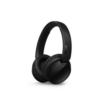 Casti Stereo Wireless Philips TAH5209BK/00, Bluetooth, Microfon, Autonomie 65 ore (Negru)